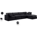 Meridian Indulge Black Velvet Modular Sectional IMAGE 8