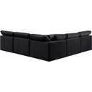 Meridian Indulge Black Velvet Modular Sectional IMAGE 3