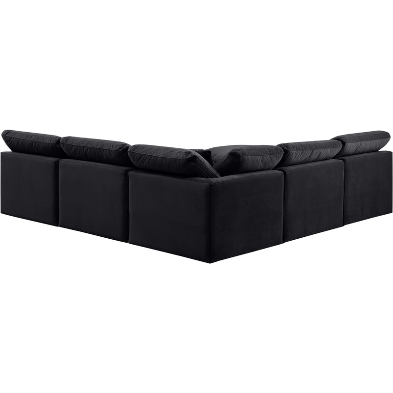 Meridian Indulge Black Velvet Modular Sectional IMAGE 3