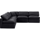 Meridian Indulge Black Velvet Modular Sectional IMAGE 4
