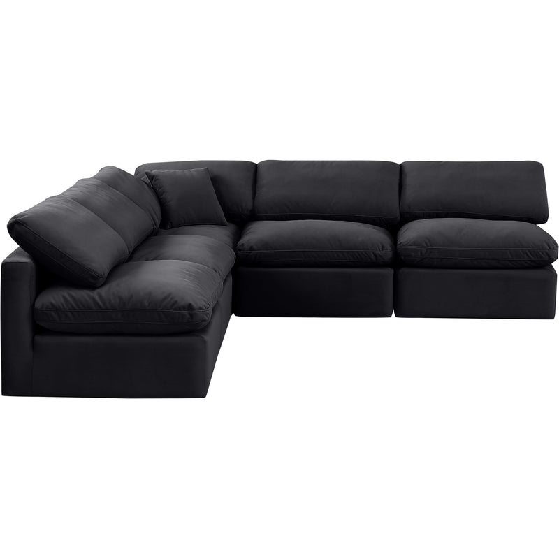 Meridian Indulge Black Velvet Modular Sectional IMAGE 4