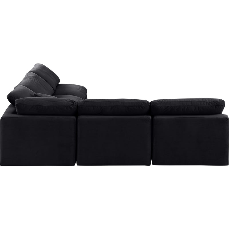 Meridian Indulge Black Velvet Modular Sectional IMAGE 5