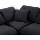 Meridian Indulge Black Velvet Modular Sectional IMAGE 6