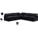 Meridian Indulge Black Velvet Modular Sectional IMAGE 8