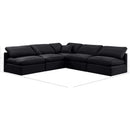 Meridian Indulge Black Velvet Modular Sectional IMAGE 9