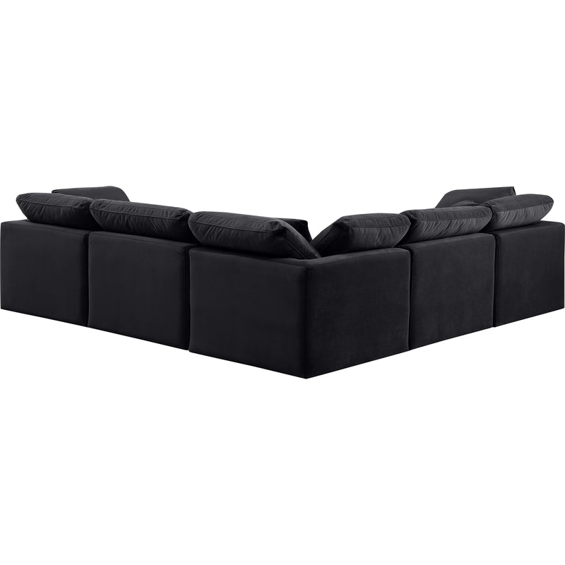 Meridian Indulge Black Velvet Modular Sectional IMAGE 3