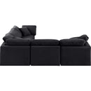 Meridian Indulge Black Velvet Modular Sectional IMAGE 5