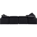 Meridian Indulge Black Velvet Modular Sectional IMAGE 3