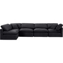Meridian Indulge Black Velvet Modular Sectional IMAGE 4
