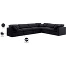 Meridian Indulge Black Velvet Modular Sectional IMAGE 9