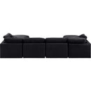 Meridian Indulge Black Velvet Modular Sectional IMAGE 3