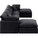 Meridian Indulge Black Velvet Modular Sectional IMAGE 5
