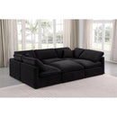 Meridian Indulge Black Velvet Modular Sectional IMAGE 2