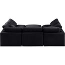 Meridian Indulge Black Velvet Modular Sectional IMAGE 3