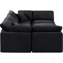 Meridian Indulge Black Velvet Modular Sectional IMAGE 5