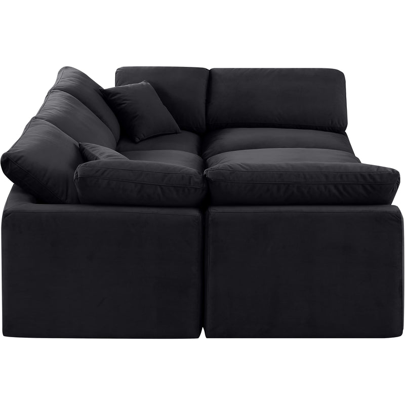 Meridian Indulge Black Velvet Modular Sectional IMAGE 5