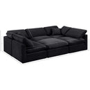 Meridian Indulge Black Velvet Modular Sectional IMAGE 9