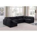Meridian Indulge Black Velvet Modular Sectional IMAGE 2