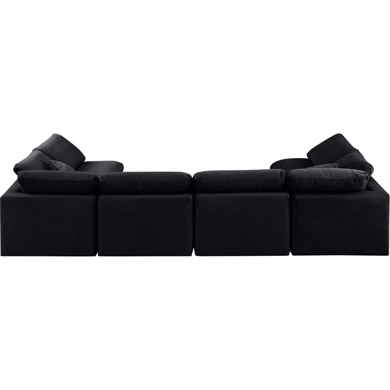 Meridian Indulge Black Velvet Modular Sectional IMAGE 3