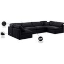 Meridian Indulge Black Velvet Modular Sectional IMAGE 9