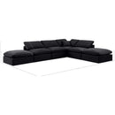 Meridian Indulge Black Velvet Modular Sectional IMAGE 9