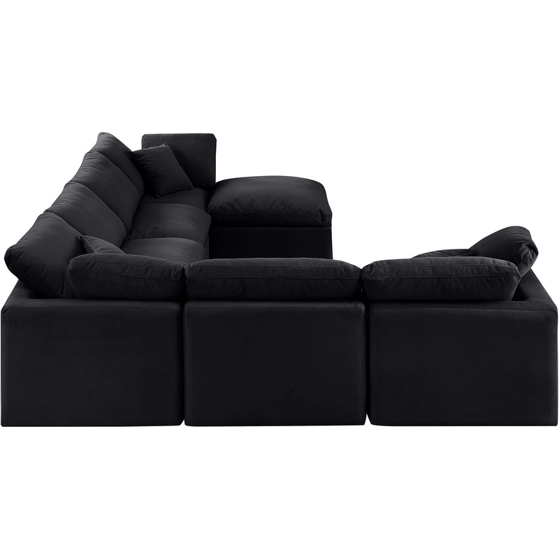 Meridian Indulge Black Velvet Modular Sectional IMAGE 5