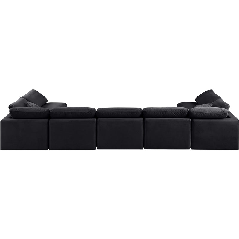 Meridian Indulge Black Velvet Modular Sectional IMAGE 3
