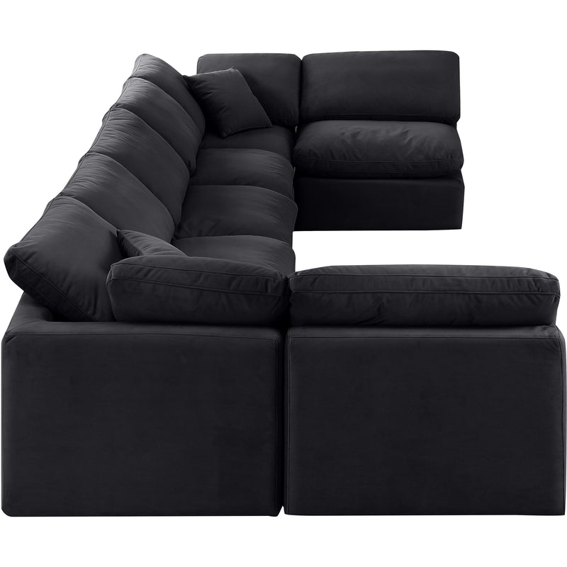 Meridian Indulge Black Velvet Modular Sectional IMAGE 5