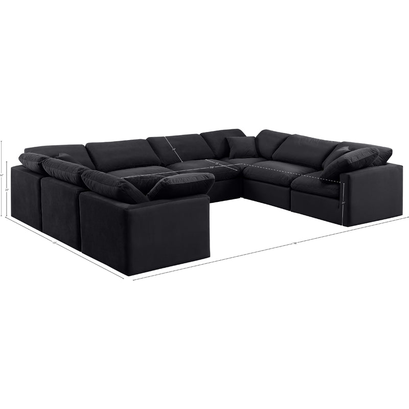 Meridian Indulge Black Velvet Modular Sectional IMAGE 10
