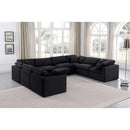 Meridian Indulge Black Velvet Modular Sectional IMAGE 2