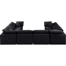 Meridian Indulge Black Velvet Modular Sectional IMAGE 3