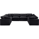 Meridian Indulge Black Velvet Modular Sectional IMAGE 4
