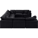 Meridian Indulge Black Velvet Modular Sectional IMAGE 5