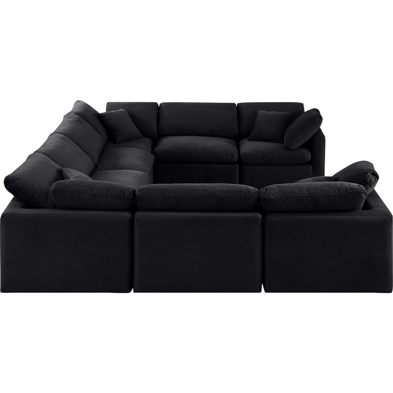 Meridian Indulge Black Velvet Modular Sectional IMAGE 5