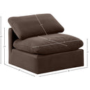 Meridian Indulge Brown Velvet Armless Chair IMAGE 9