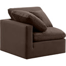 Meridian Indulge Brown Velvet Corner Chair IMAGE 6