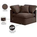 Meridian Indulge Brown Velvet Corner Chair IMAGE 8