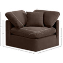 Meridian Indulge Brown Velvet Corner Chair IMAGE 9
