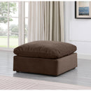 Meridian Indulge Brown Velvet Ottoman IMAGE 2