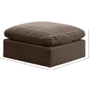 Meridian Indulge Brown Velvet Ottoman IMAGE 6