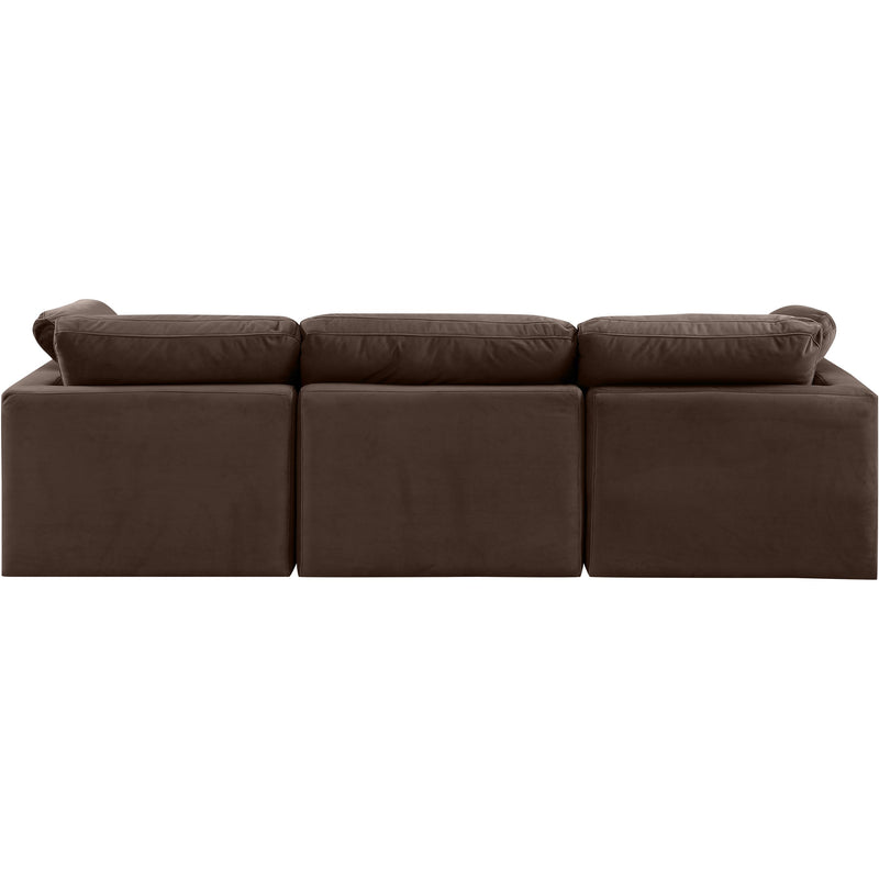 Meridian Indulge Brown Velvet Modular Sofa IMAGE 3