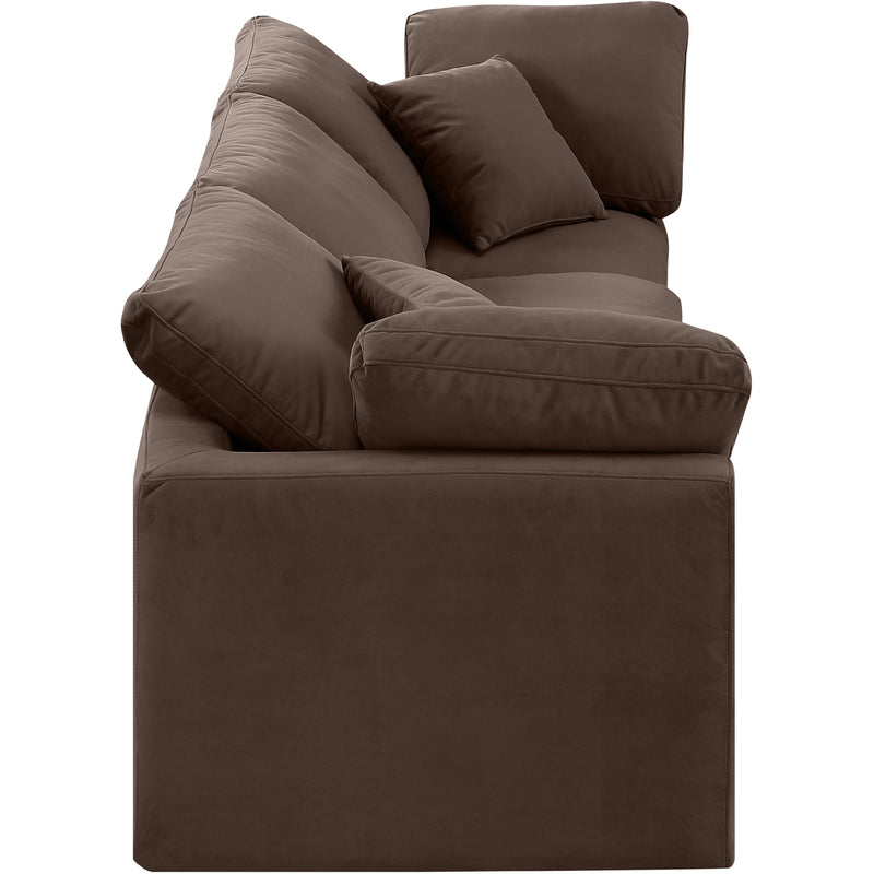Meridian Indulge Brown Velvet Modular Sofa IMAGE 5