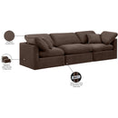 Meridian Indulge Brown Velvet Modular Sofa IMAGE 8