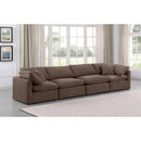 Meridian Indulge Brown Velvet Modular Sofa IMAGE 2