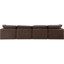 Meridian Indulge Brown Velvet Modular Sofa IMAGE 3