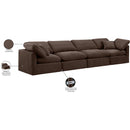 Meridian Indulge Brown Velvet Modular Sofa IMAGE 8