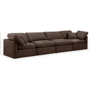 Meridian Indulge Brown Velvet Modular Sofa IMAGE 9