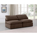 Meridian Indulge Brown Velvet Modular Sofa IMAGE 2