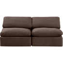 Meridian Indulge Brown Velvet Modular Sofa IMAGE 4