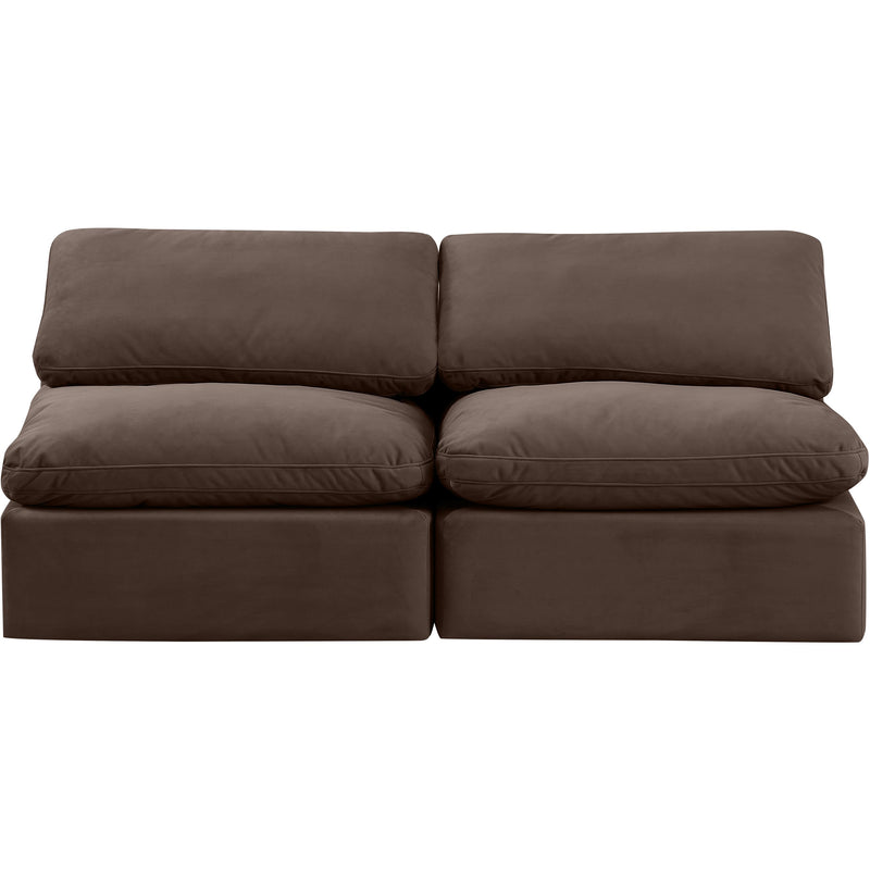 Meridian Indulge Brown Velvet Modular Sofa IMAGE 4